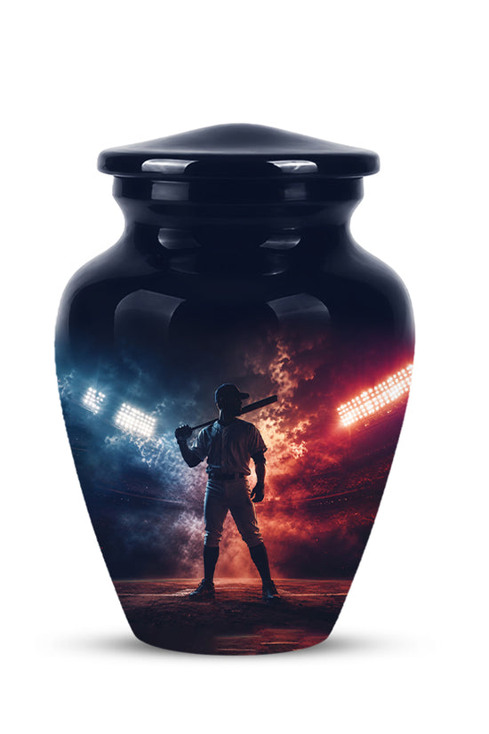 Personalized Baseball Player Cremation Urn - Handcrafted Memorial Urns For Ashes