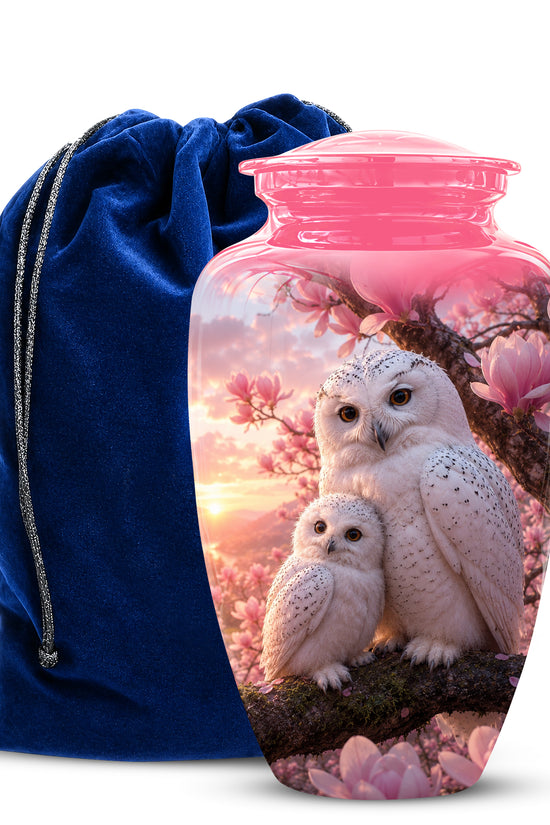 Owl Family Urn for Ashes – Elegant Cremation Memorial Urns For Humans