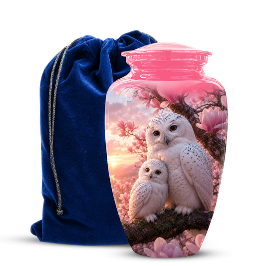 Owl Family Urn for Ashes – Elegant Cremation Memorial Urns For Humans