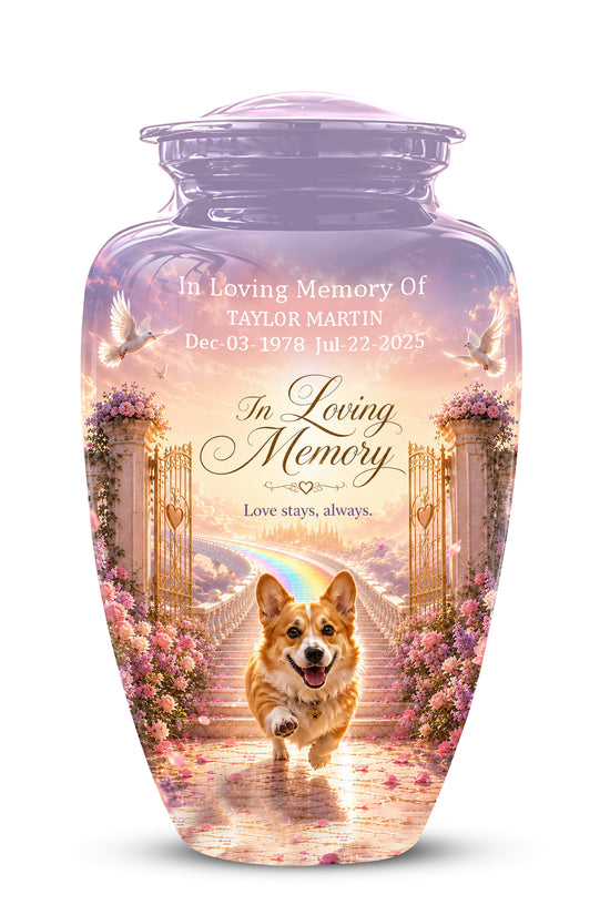 Pet Dog Memorial Urn – Personalized Dog Cremation Urn for Pets Ashes