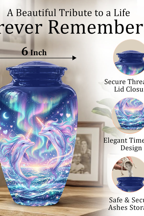 Baby Dolphin Cremation Urn - Personalized Artistic Urns For Human Ashes