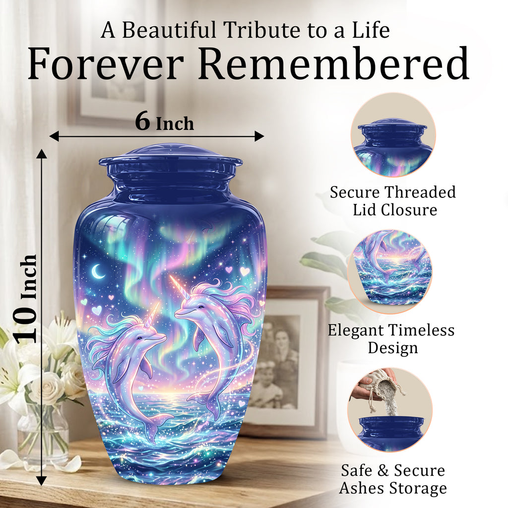 Baby Dolphin Cremation Urn - Personalized Artistic Urns For Human Ashes