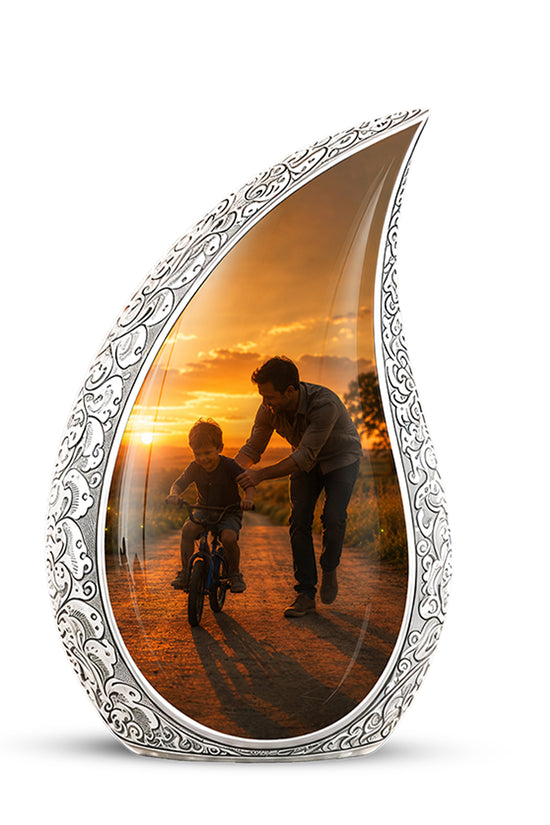 Father & Son Themed Urn - Handcrafted Custom Memorial Urns For Ashes