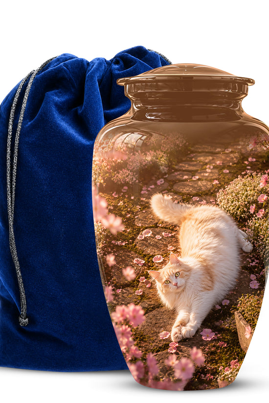 Fluffy Cat Cremation Urn - Custom Burial Memorial Urns On Sale