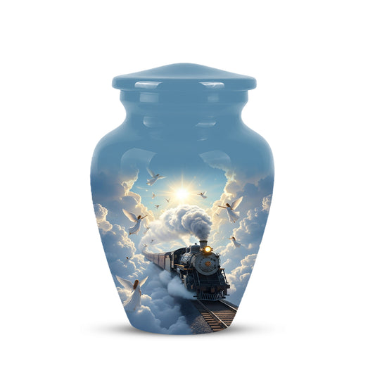 Heavenly Train Cremation Urn – Angel Clouds Memorial Urns For Ashes