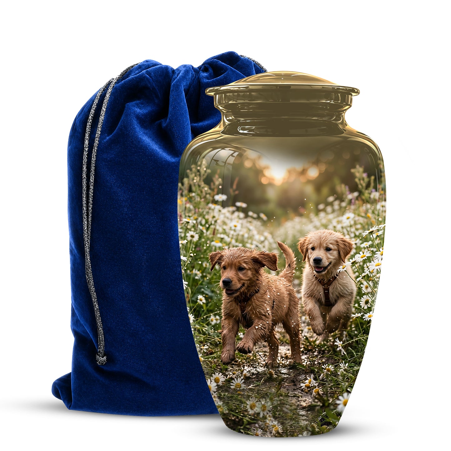 Playful Dog Puppy Urn - Personalized Memorial Urns For Pet Ashes