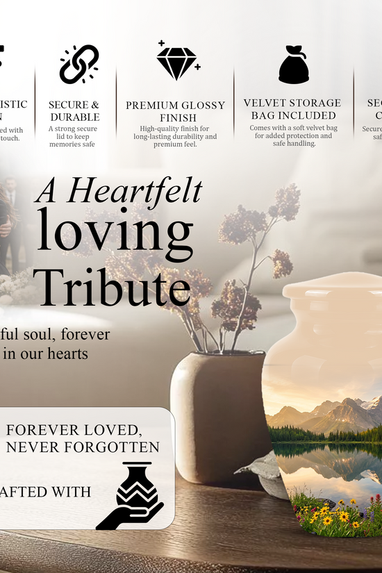Mountain Cremation Urns For Ashes - Beautiful Funeral Urns For Nature Lovers