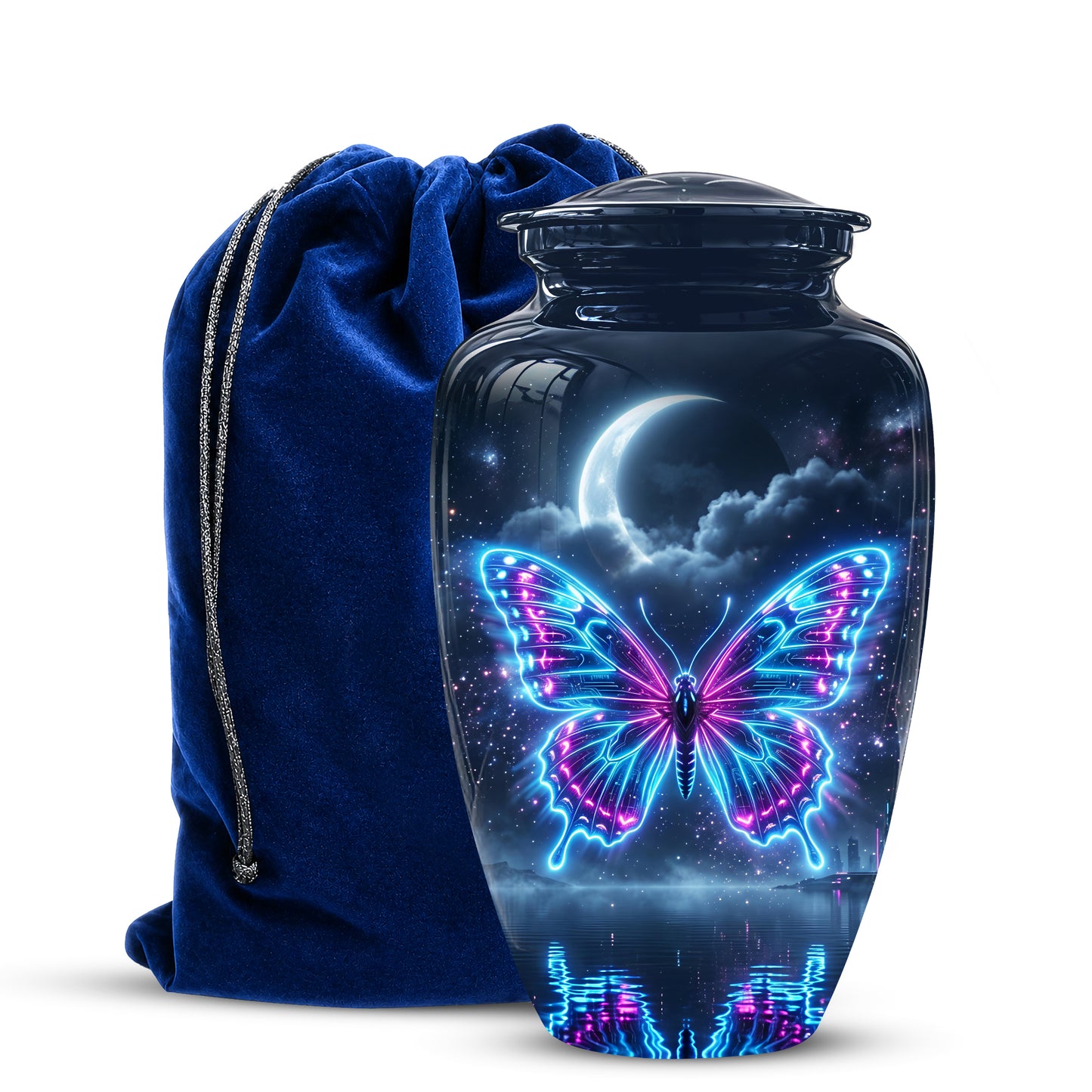 Colorful Flying Butterfly Urn - Moonlight Memorial Urns For Mom Ashes