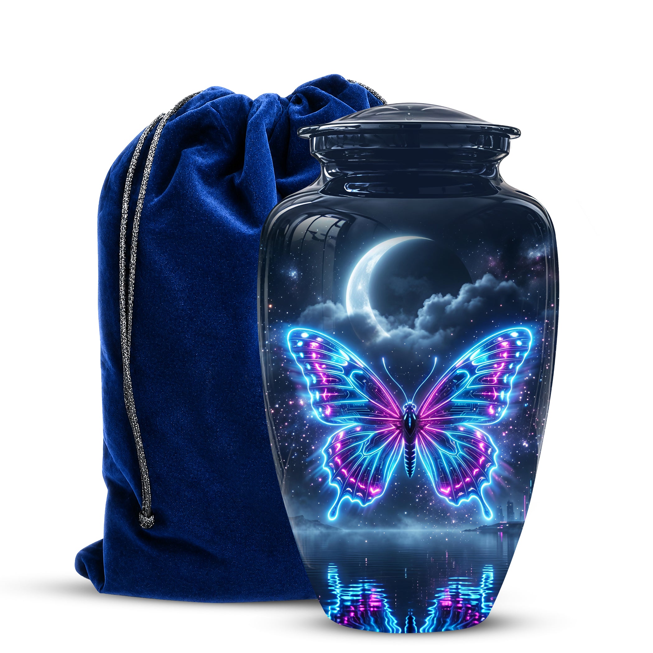 Colorful Flying Butterfly Urn - Moonlight Memorial Urns For Mom Ashes