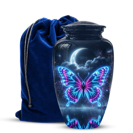 Colorful Flying Butterfly Urn - Moonlight Memorial Urns For Mom Ashes
