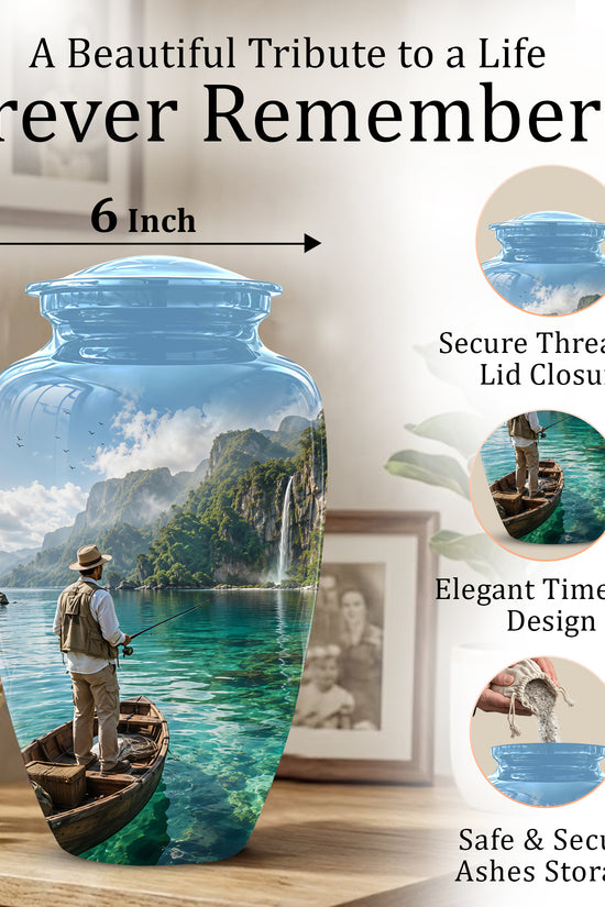 Fishing Boat Memorial Urn - Artistic Landscape Urns For Human Ashes
