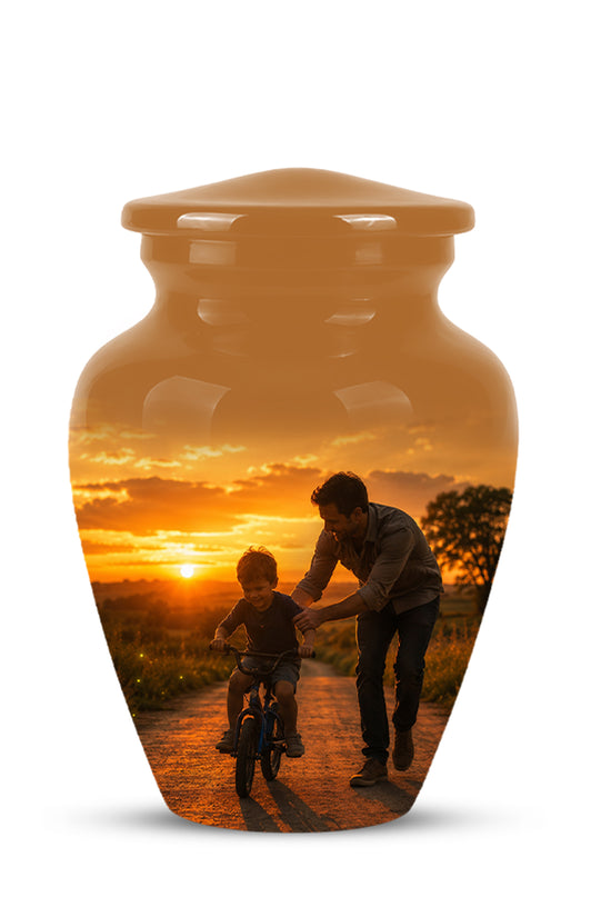 Father & Son Themed Urn - Handcrafted Custom Memorial Urns For Ashes