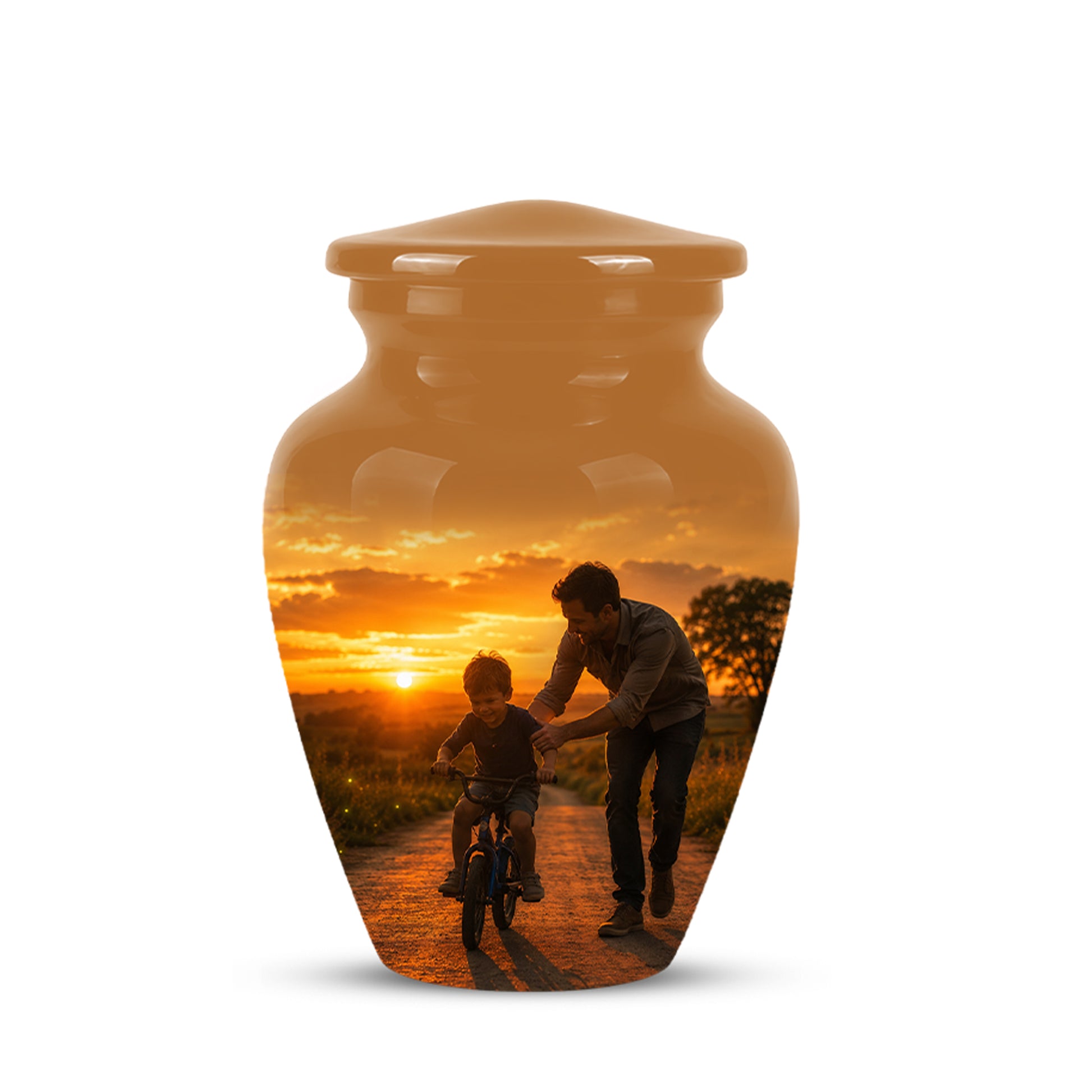 Father & Son Themed Urn - Handcrafted Custom Memorial Urns For Ashes