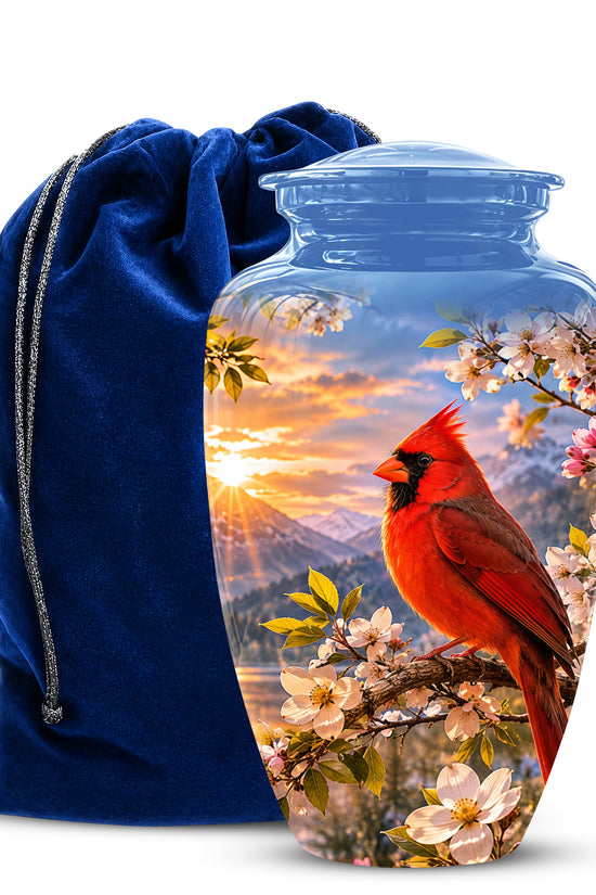 Red Cardinal Bird Cremation Urns - Beautiful Memorial Urns For Ashes