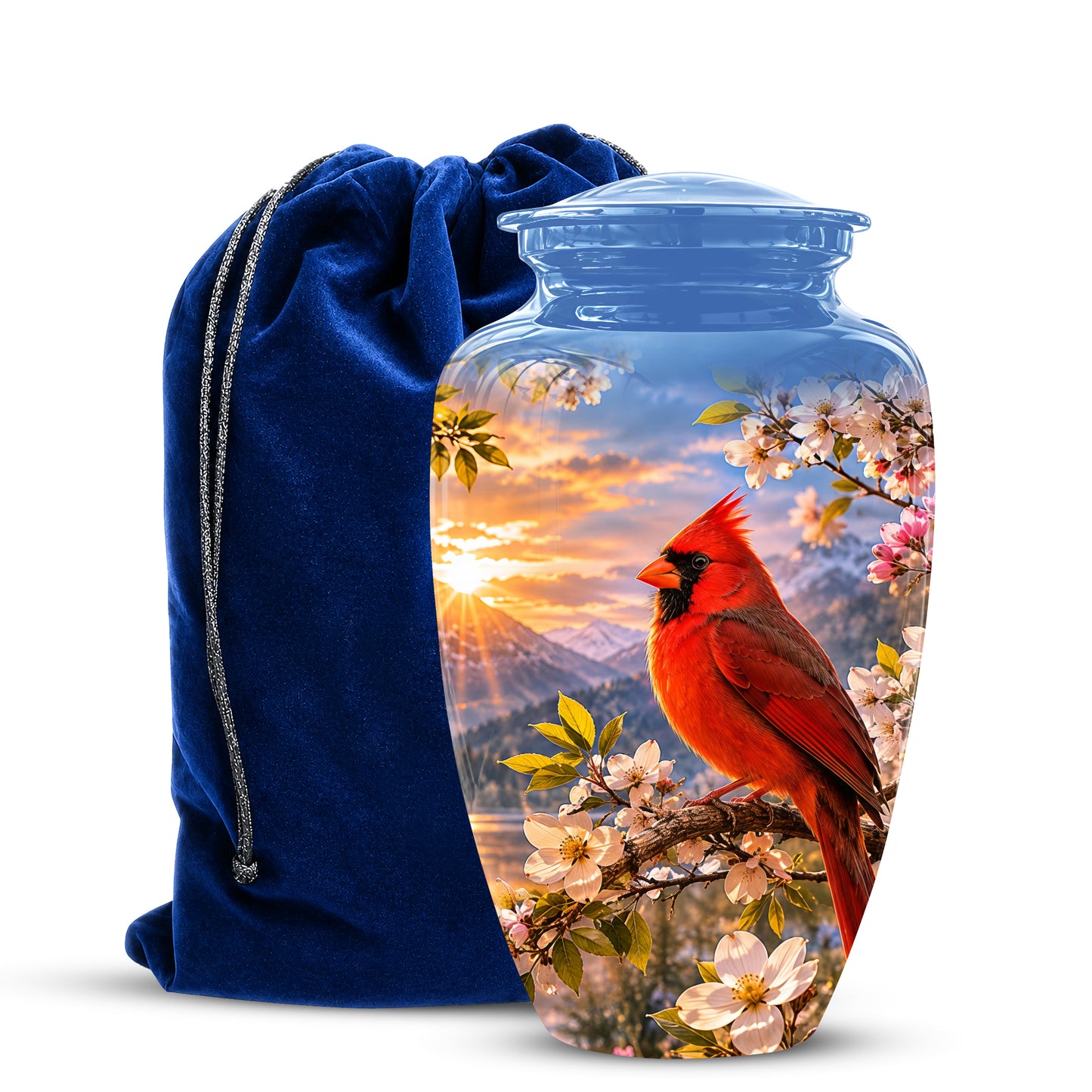 Red Cardinal Bird Cremation Urns - Beautiful Memorial Urns For Ashes