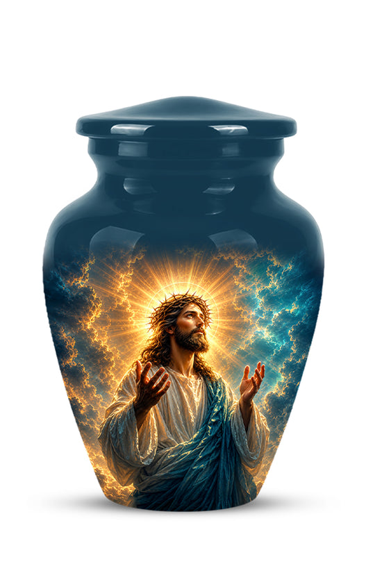 Personalized Jesus Cremation Urn - Handmade Religious Urns On Sale