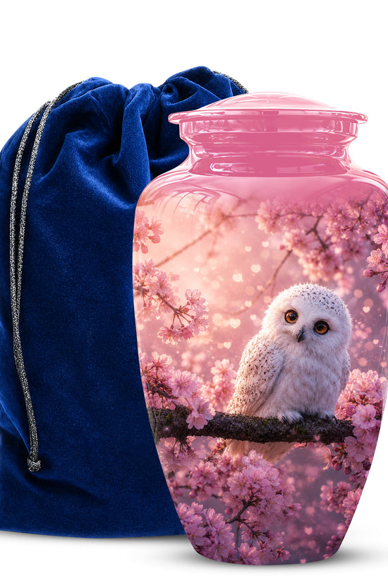 Baby Owl Cremation Urn for Ashes – Handcrafted Personalized Burial Urn