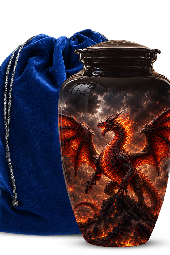 Dragon Fire Cremation Urn - Mythical Dragon Urn For Men & Women Ashes