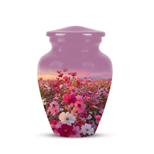 Flower Field Cremation Urn - Decorative Premium Funeral Urns On Sale