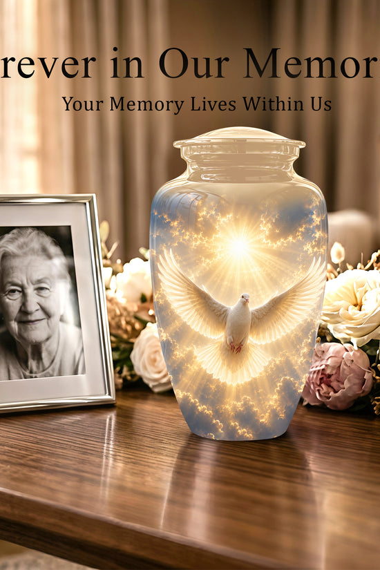 Flying Dove Cremation Urn - Custom Handcrafted Urn For Human Ashes