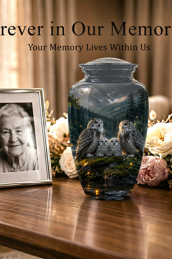 Owl Family Cremation Urn for Ashes – Beautifully Custom Memorial Urn
