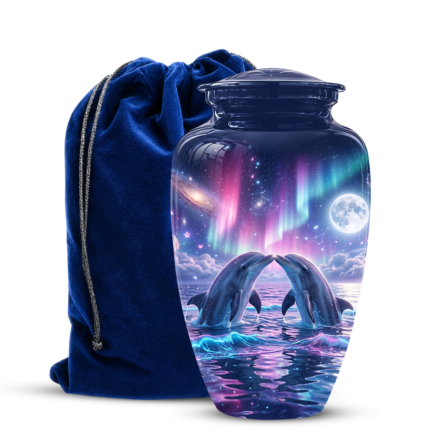 Twin Dolphin Memorial Urn - Beautiful Cremation Urns For Women Ashes