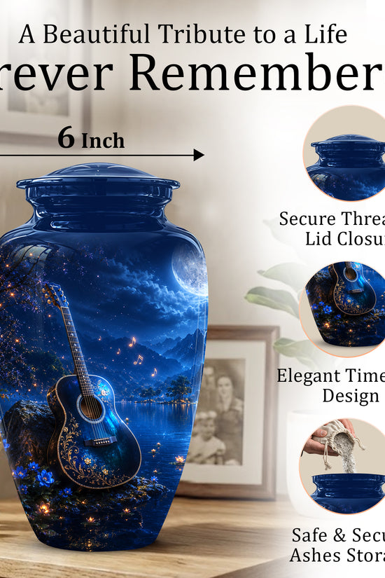 Acoustic Guitar Cremation Urn - Custom Guitar Urns For Human Ashes