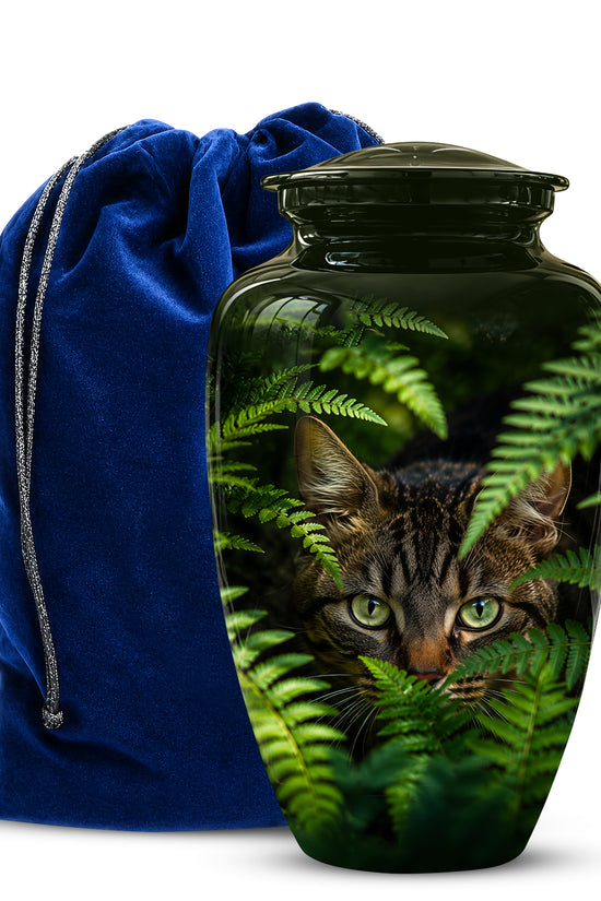 Cat Cremation Urns For Ashes - Personalized Black Pet Burial Urns