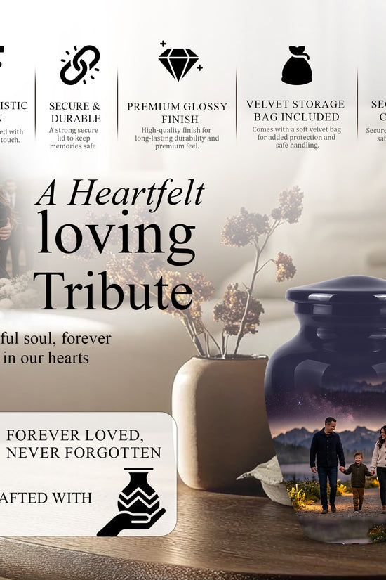 Father, Son & Mother Memorial Urn - Beautiful Tribute Urns For Loved Ones