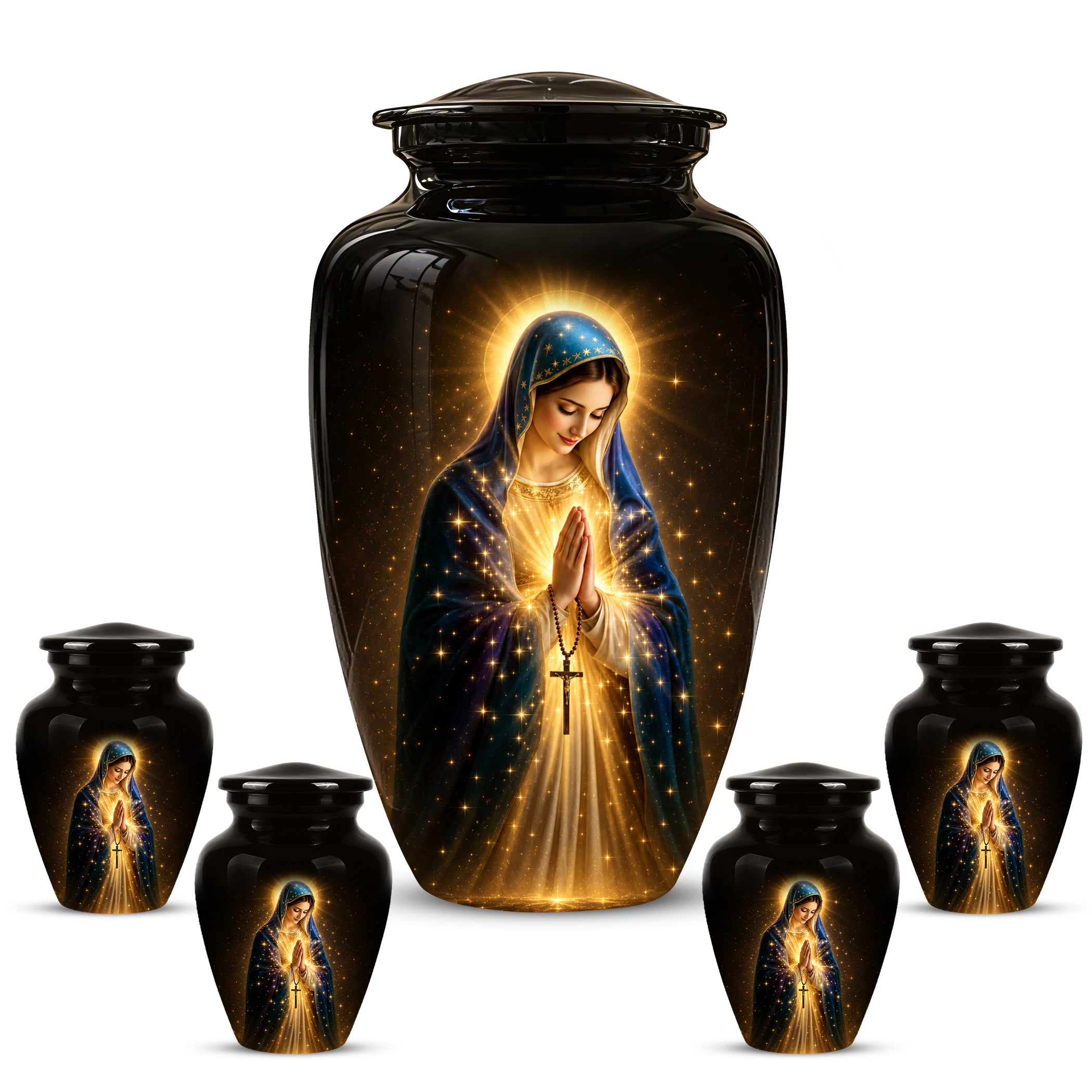 Religious Virgin Mary Cremation Urn - Personalized Urns For Mom Ashes