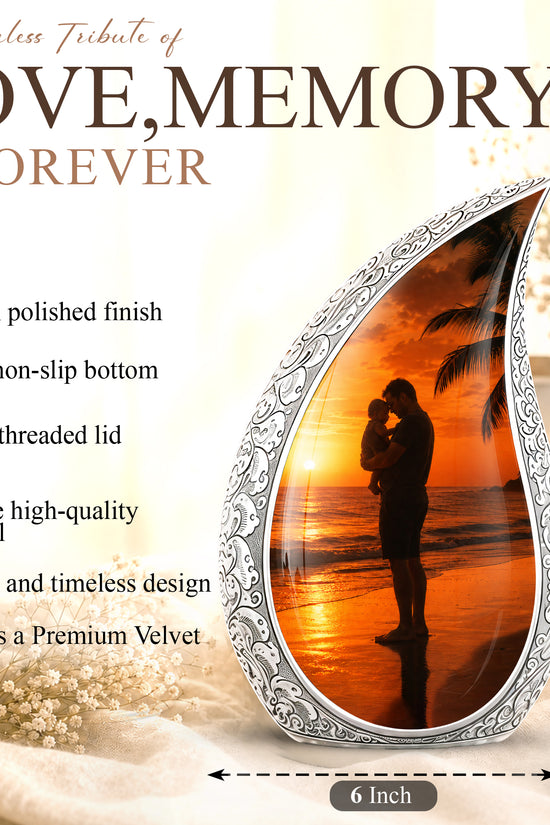 Custom Father Cremation Urn - Peaceful Tribute Memorial Urns For Dad
