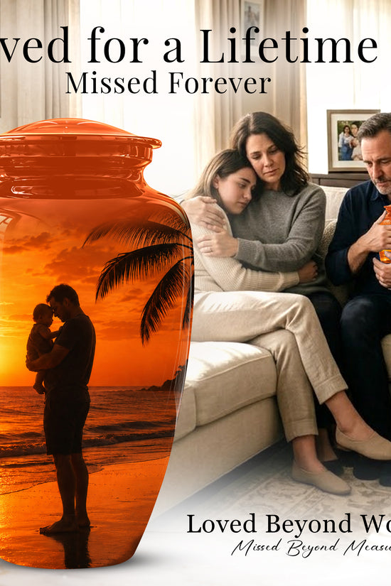 Custom Father Cremation Urn - Peaceful Tribute Memorial Urns For Dad