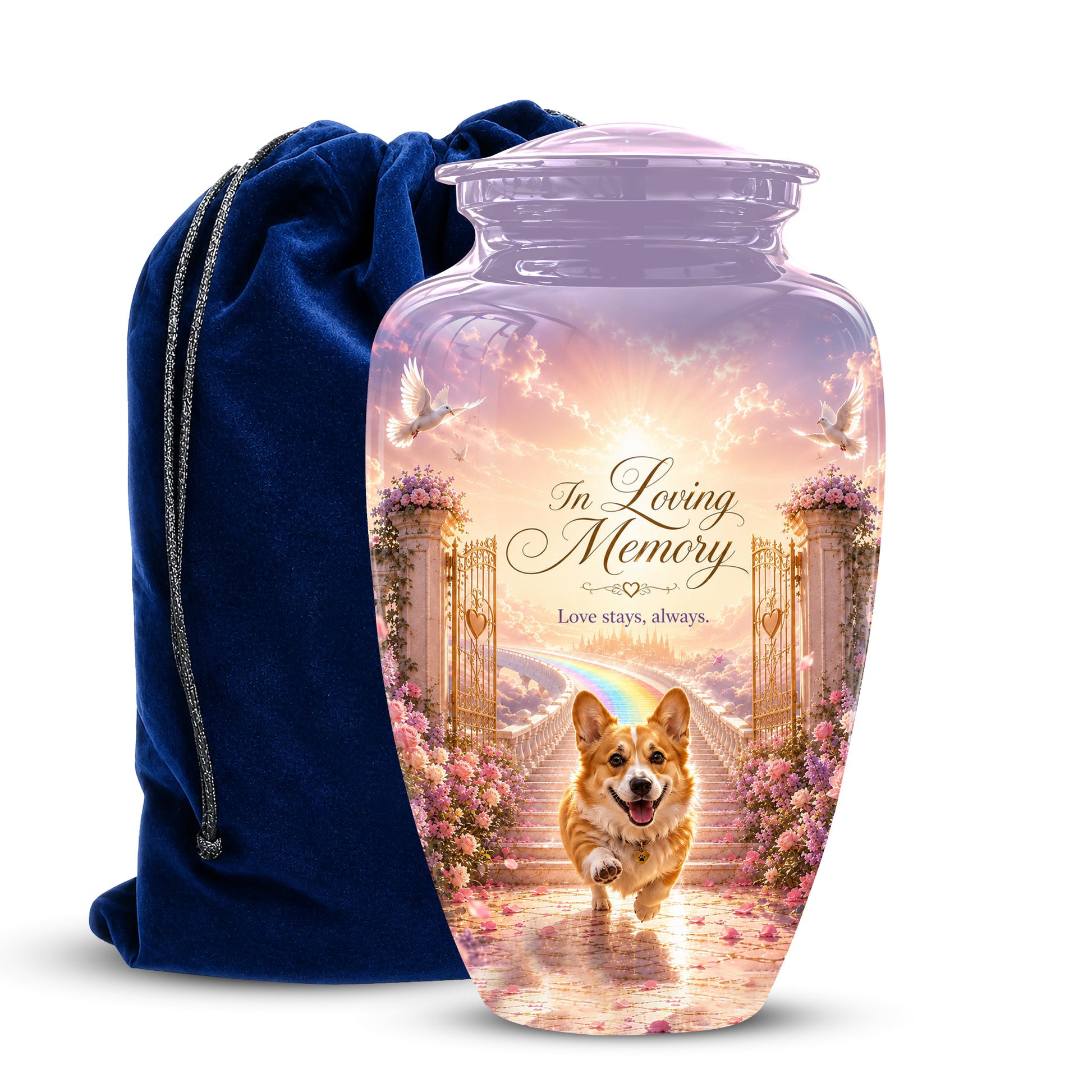 Pet Dog Memorial Urn – Personalized Dog Cremation Urn for Pets Ashes