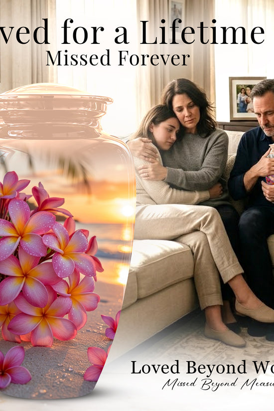 Personalized Flower Cremation Urn - Premium Adult Memorial Urn On Sale