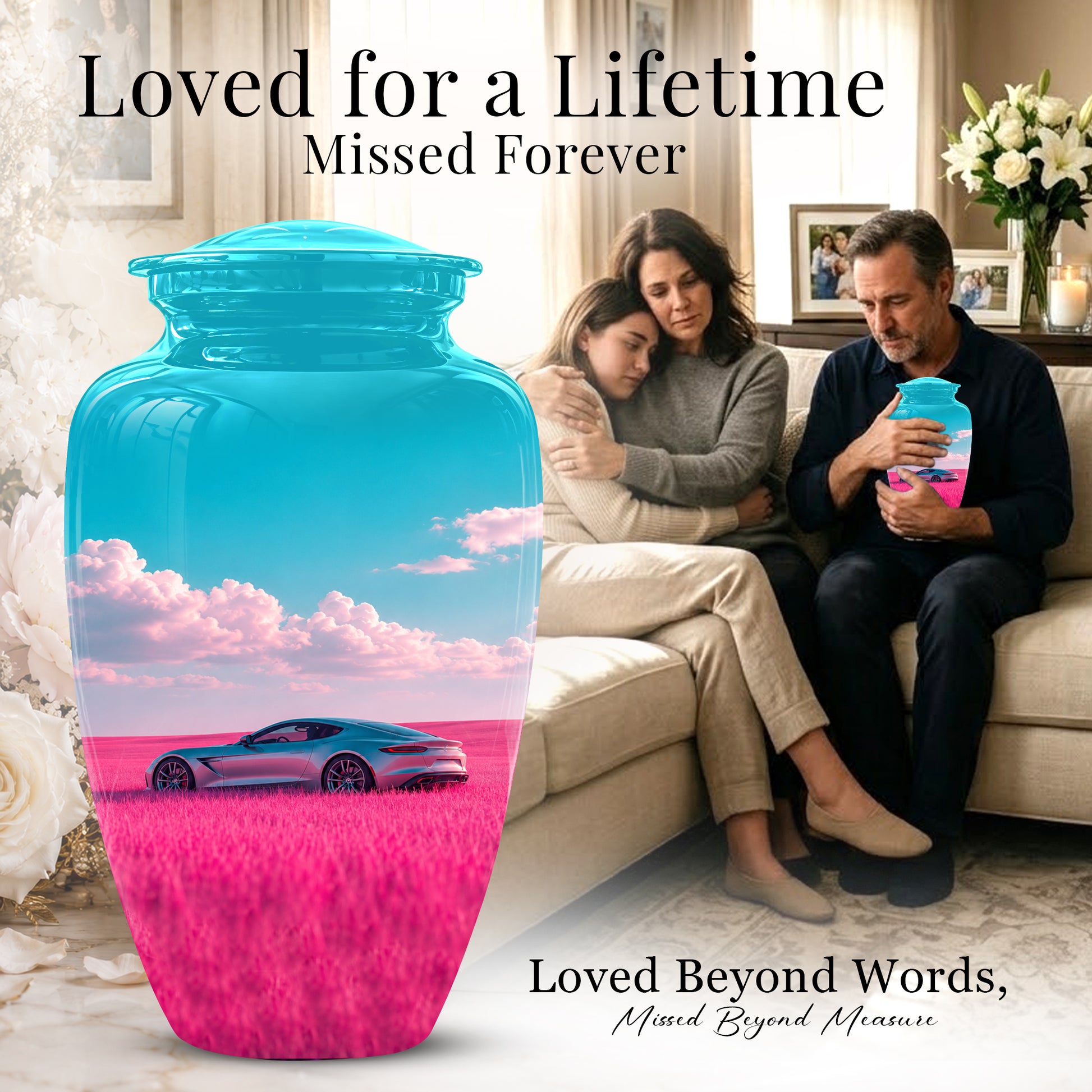Personalized Sports Car Funeral Urn - Elegant Urns For Car Enthusiast