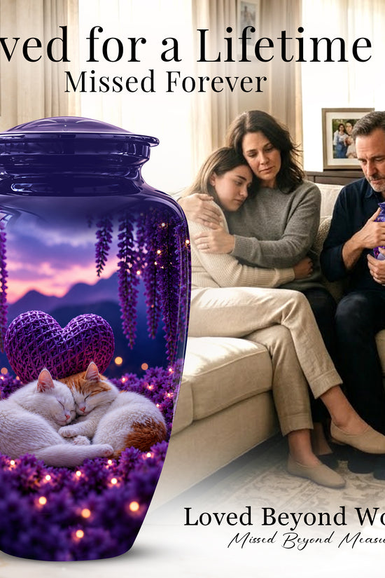 Eternal Resting Cat Cremation Urn - Personalized Urns For Pet Cat Ashes