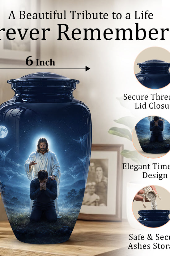 Jesus In Gethsemane Cremation Urn - Spiritual Urns To Tribute Ashes