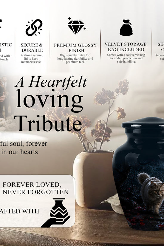 Custom Cat Cremation Urn - Handcrafted Pet Memorial Urns For Ashes