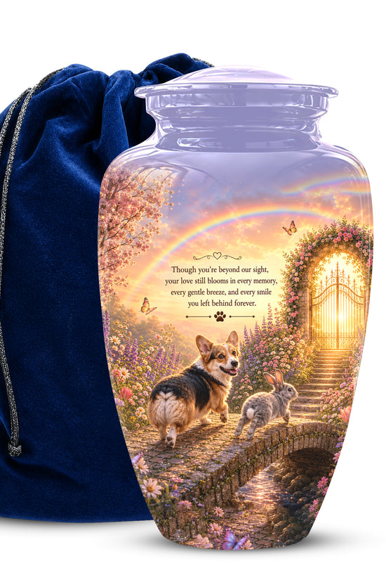 Rainbow Bridge Pet Memorial Urn – Personalized Urn For Dog & Cat