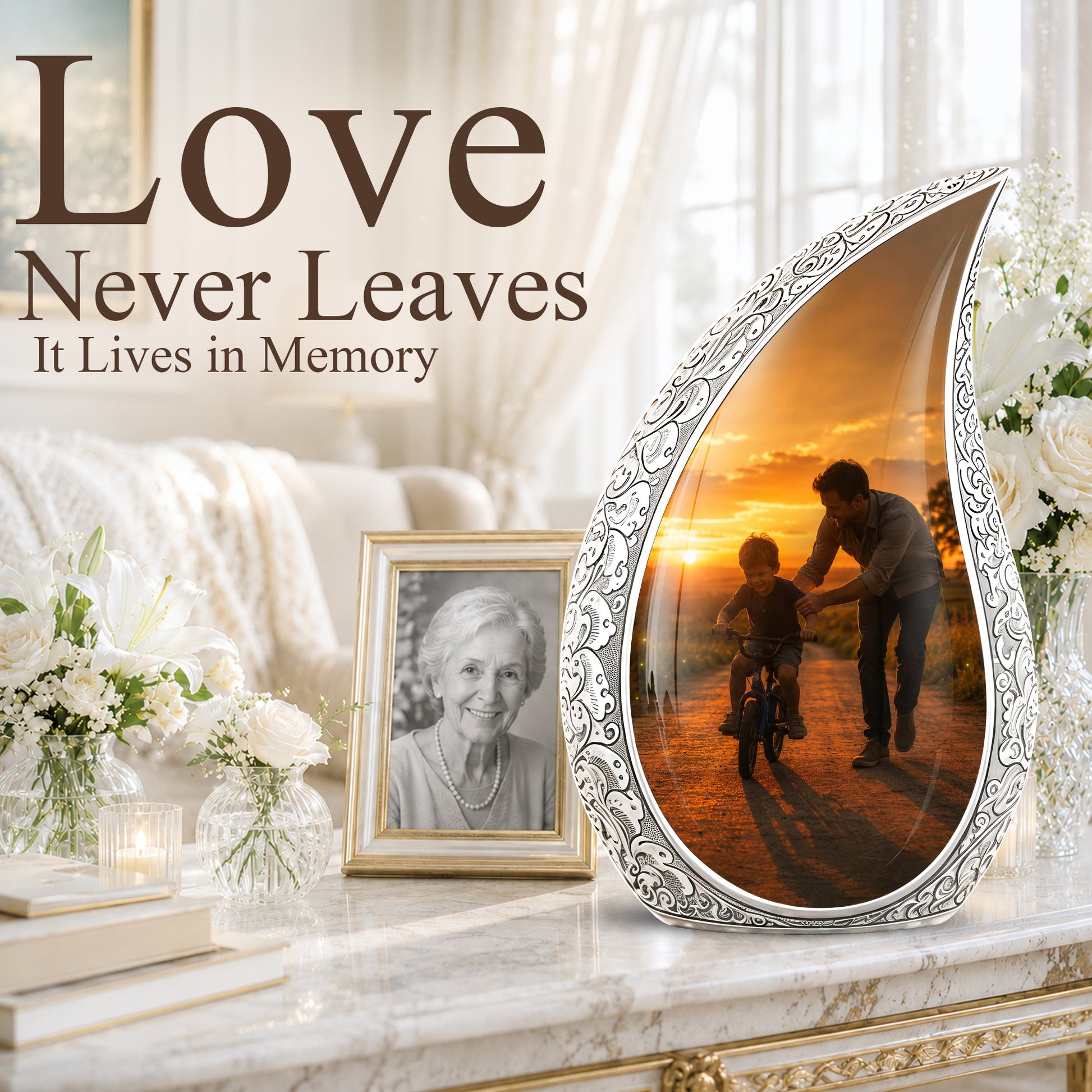 Father & Son Themed Urn - Handcrafted Custom Memorial Urns For Ashes