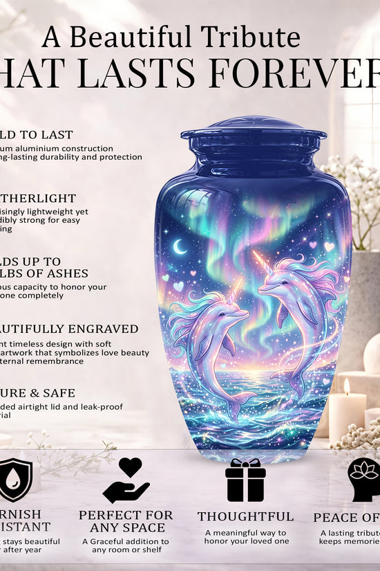 Baby Dolphin Cremation Urn - Personalized Artistic Urns For Human Ashes