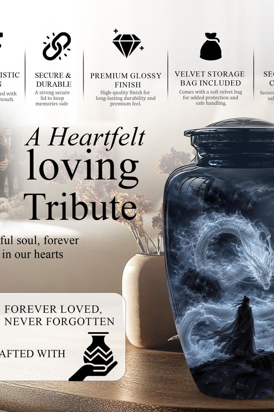 Dragon Cremation Urn - Mythical Dragon Memorial Urns For Human Ashes