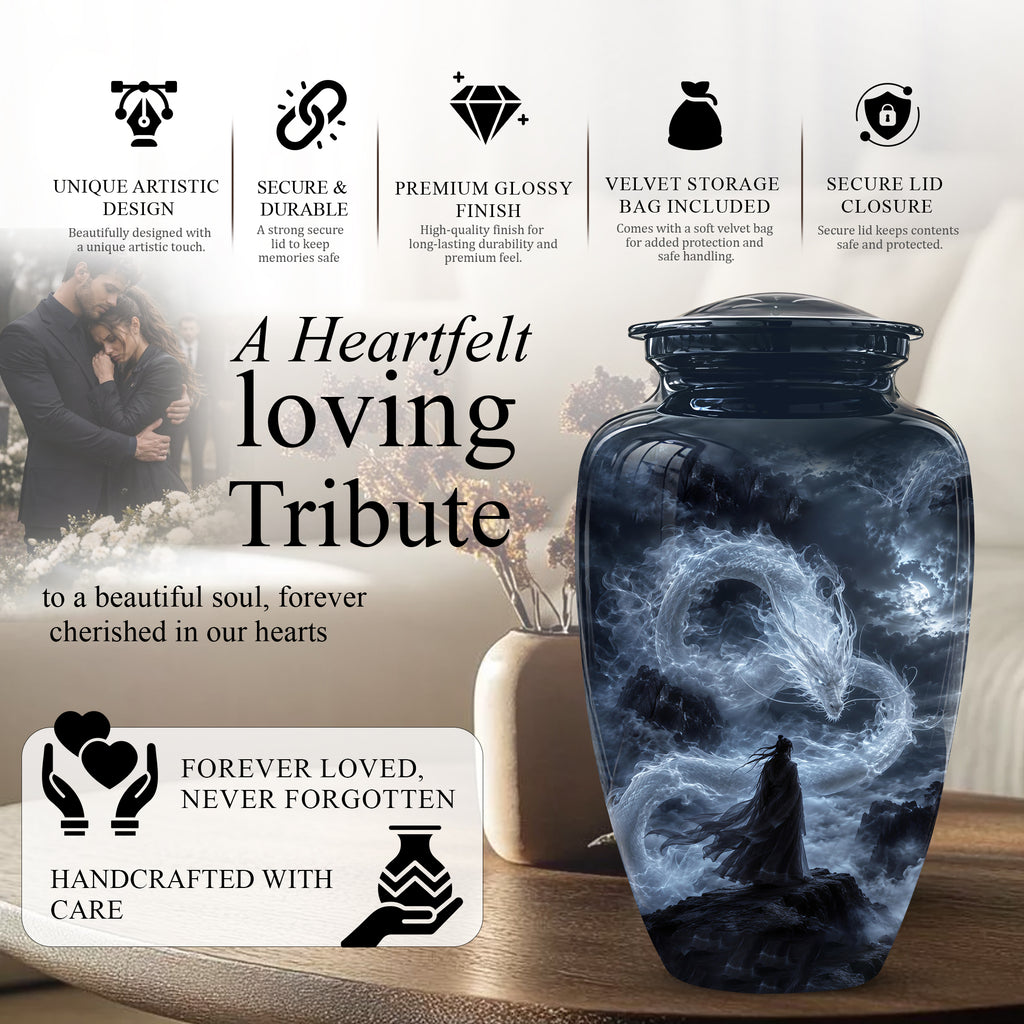 Dragon Cremation Urn - Mythical Dragon Memorial Urns For Human Ashes
