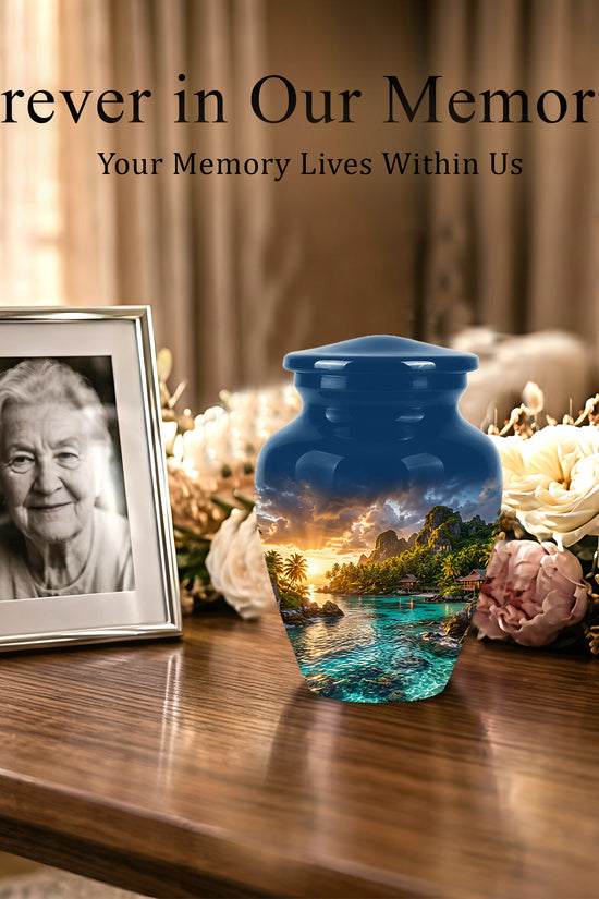Beach Urns For Ashes - Sunset Scenic Memorial Urns For Nature Lovers