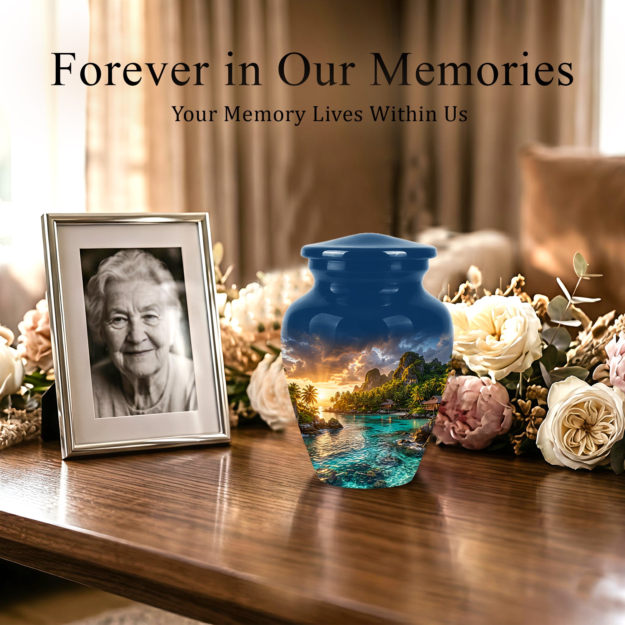 Beach Urns For Ashes - Sunset Scenic Memorial Urns For Nature Lovers