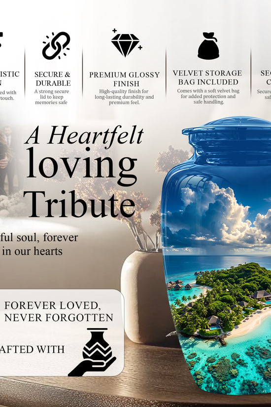 Beach Urns For Human Ashes - Custom Eternal Peaceful Tribute Urns