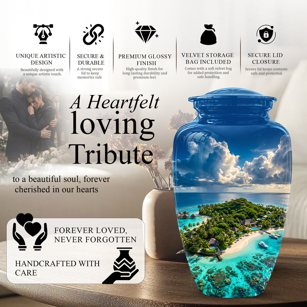 Beach Urns For Human Ashes - Custom Eternal Peaceful Tribute Urns