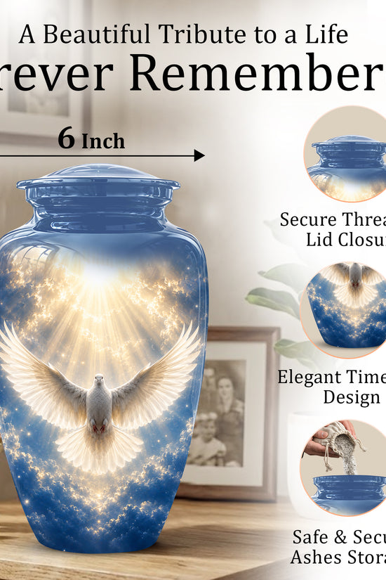 White Dove Cremation Urn - Beautifully Handcrafted Urns For Ashes