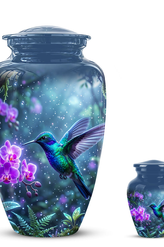 Celestial Hummingbird Cremation Urn - Beautiful Memorial Urns For Ashes