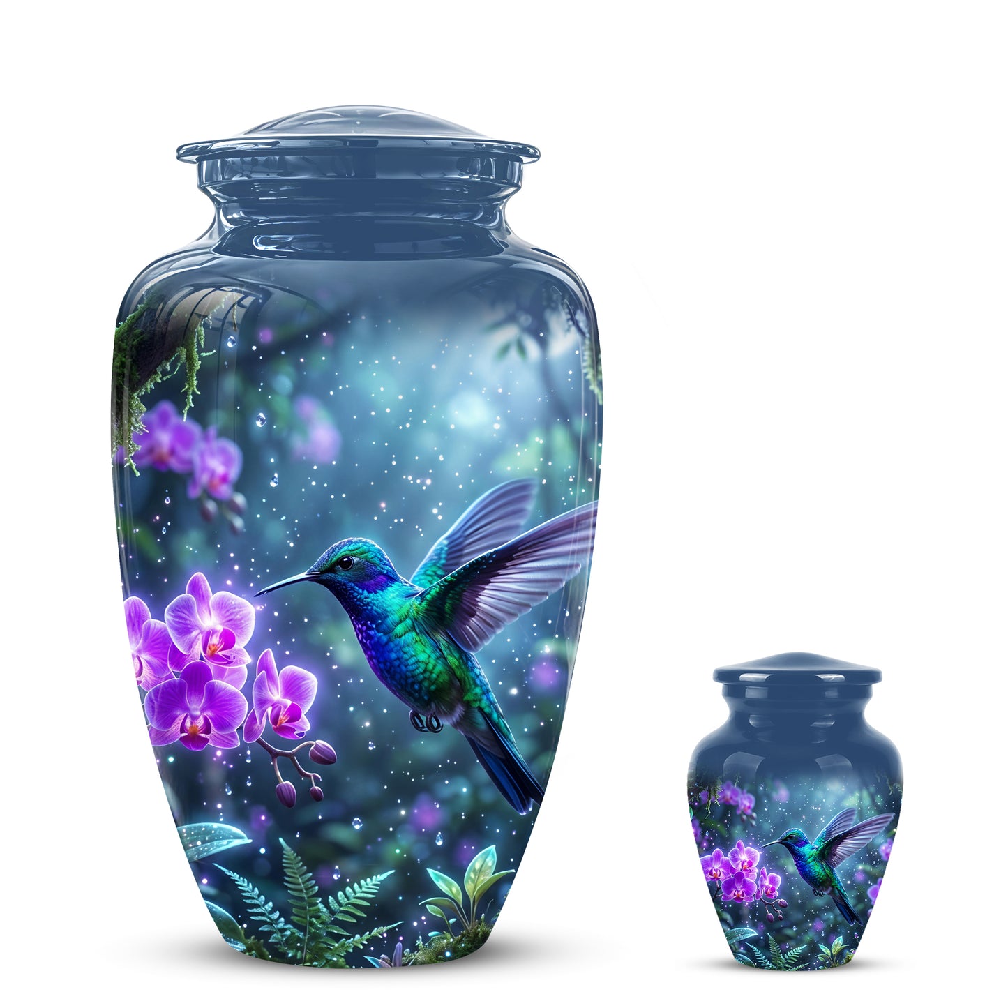 Celestial Hummingbird Cremation Urn - Beautiful Memorial Urns For Ashes